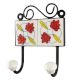 Red Tiny Flower Ceramic Tile Hook